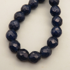 Cat Eye Beads Strands,Round,Faceted,Deep Blue,8mm,Hole:1mm,about 47 pcs/strand,about 36 g/strand,5 strands/package,14.96"(38cm),XBGB05572vbmb-L020