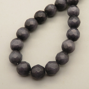 Cat Eye Beads Strands,Round,Faceted,Purple Black,8mm,Hole:1mm,about 47 pcs/strand,about 36 g/strand,5 strands/package,14.96"(38cm),XBGB05578vbmb-L020