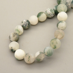 Natural Agate Beads Strands,Round,Dark Green,6mm,Hole:0.8mm,about 63 pcs/strand,about 22 g/strand,5 strands/package,14.96"(38cm),XBGB05626ablb-L020