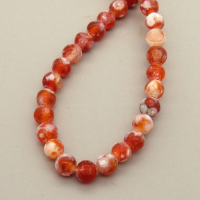 Natural Agate Beads Strands,Round,Orange,4mm,Hole:0.5mm,about 95 pcs/strand,about 9 g/strand,5 strands/package,14.96"(38cm),XBGB05654ablb-L020