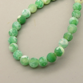 Natural Agate Beads Strands,Round,Matte,Cyan Green,4mm,Hole:0.5mm,about 63 pcs/strand,about 9 g/strand,5 strands/package,14.96"(38cm),XBGB05658vbmb-L020