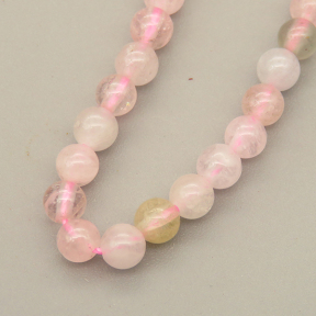 Natural Morganite Beads Strands,Round,Pink,4mm,Hole:0.5mm,about 95 pcs/strand,about 9 g/strand,5 strands/package,14.96"(38cm),XBGB05684aivb-L020