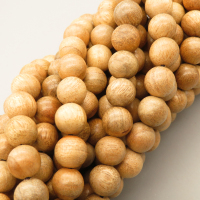 Natural Cinnamomum Beads Strands,Round,Cream Color,10mm,Hole:1mm,about 38 pcs/strand,about 55 g/strand,5 strands/package,14.96"(38cm),XBSB00011vbmb-L020