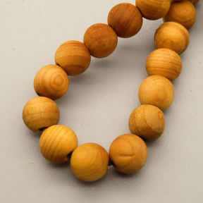 Natural Thuja Sutchuenensis Beads Strands,Round,Khaki,6mm,Hole:0.5mm,about 63 pcs/strand,about 22 g/strand,5 strands/package,14.96"(38cm),XBSB00015baka-L020