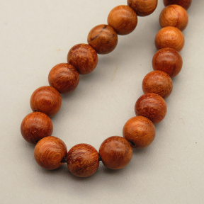 Natural Pterocarpus Macarocarpus Kurz Beads Strands,Round,Brown,6mm,Hole:0.8mm,about 63 pcs/strand,about 22 g/strand,5 strands/package,14.96"(38cm),XBSB00017baka-L020