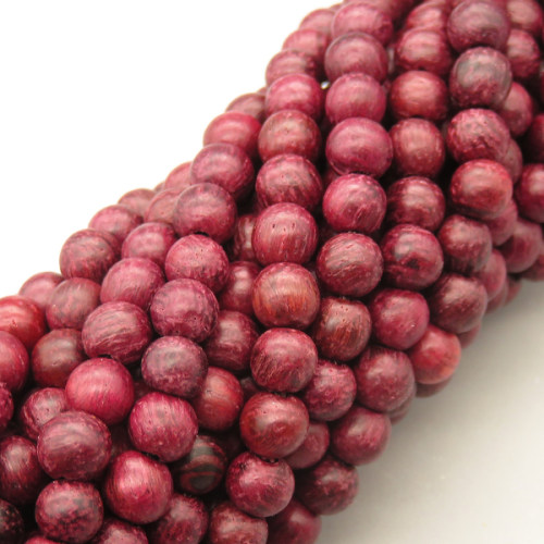 Natural Matthiolaincana Beads Strands,Round,Fuchsia,4mm,Hole:0.5mm,about 95 pcs/strand,about 9 g/strand,5 strands/package,14.96"(38cm),XBSB00021baka-L020