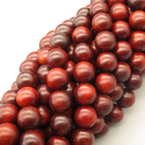 Natural Pterocarpus Tinctorius Welw Beads Strands,Round,Blood Red,10mm,Hole:1mm,about 38 pcs/strand,about 80 g/strand,5 strands/package,14.96"(38cm),XBSB00027vbmb-L020