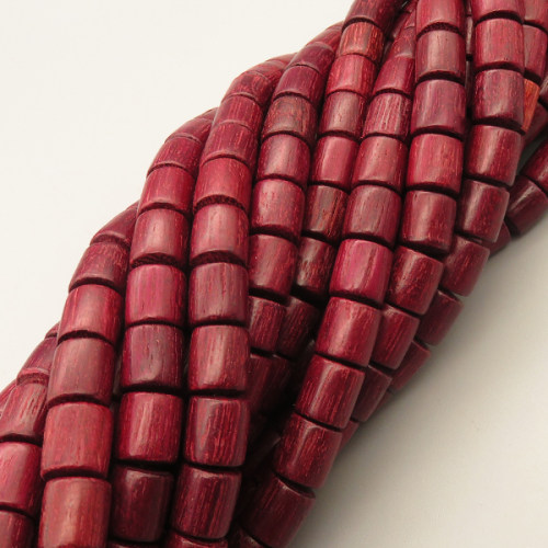 Natural Matthiolaincana Beads Strands, Cylinder,Fuchsia,8x8mm,Hole:1mm,about 50 pcs/strand,about 36 g/strand,5 strands/package,14.96"(38cm),XBSB00043bbov-L020