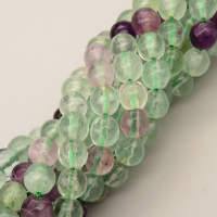 Natural Colorful Fluorite Beads Strands,Round,Faceted,Light Green,6mm,Hole:0.8mm,about 63 pcs/strand,about 22 g/strand,5 strands/package,14.96"(38cm),XBGB05704bhia-L020
