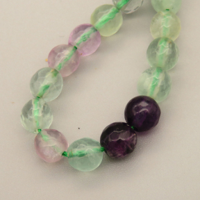 Natural Colorful Fluorite Beads Strands,Round,Faceted,Light Green,6mm,Hole:0.8mm,about 63 pcs/strand,about 22 g/strand,5 strands/package,14.96"(38cm),XBGB05704bhia-L020
