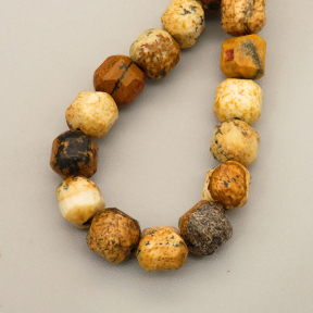 Natural Picture Jasper Beads Strands,Bar,Faceted,Cube,Khaki,5x6mm,Hole:0.8mm,about 63 pcs/strand,about 22 g/strand,5 strands/package,14.96"(38cm),XBGB05716ajlv-L020