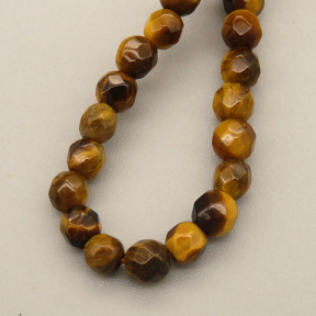 Natural Golden Tiger Eye Beads Strands,Grade A,Round,Faceted,Gold,4mm,Hole:0.5mm,about 95 pcs/strand,about 9 g/strand,5 strands/package,14.96"(38cm),XBGB05756vbpb-L020