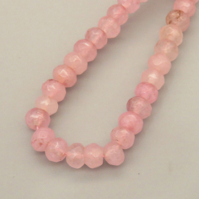Natural Agate Beads Strands,Abacus Beads,Faceted,Pink,Dyed,4x6mm,Hole:0.8mm,about 63 pcs/strand,about 22 g/strand,5 strands/package,14.96"(38cm),XBGB05796bbov-L020