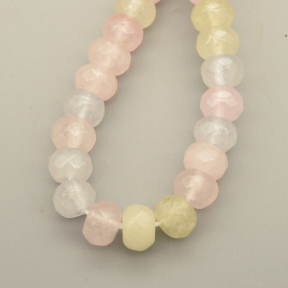 Natural Agate Beads Strands,Abacus Beads,Faceted,Color Mixing,Dyed,4x6mm,Hole:0.8mm,about 63 pcs/strand,about 22 g/strand,5 strands/package,14.96"(38cm),XBGB05802bhva-L020