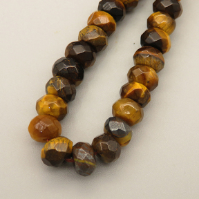 Natural Golden Tiger Eye Beads Strands,Abacus Beads,Faceted,Gold,4x6mm,Hole:0.8mm,about 63 pcs/strand,about 22 g/strand,5 strands/package,14.96"(38cm),XBGB05804vhmv-L020