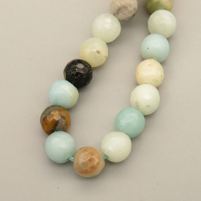 Natural Amazonite Beads Strands,Round,Faceted,Cyan,6mm,Hole:0.8mm,about 63 pcs/strand,about 22 g/strand,5 strands/package,14.96"(38cm),XBGB05810vbpb-L020