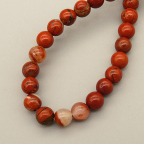 Natural Red Jasper Beads Strands,Round,Brick Red,4mm,Hole:0.8mm,about 95 pcs/strand,about 9 g/strand,5 strands/package,14.96"(38cm),XBGB05838vbmb-L020