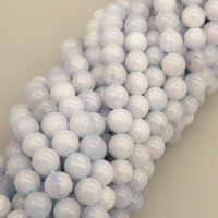 Natural Aquamarine Beads Strands,Round,Light Blue,6mm,Hole:0.8mm,about 63 pcs/strand,about 22 g/strand,5 strands/package,14.96"(38cm),XBGB05840ablb-L020