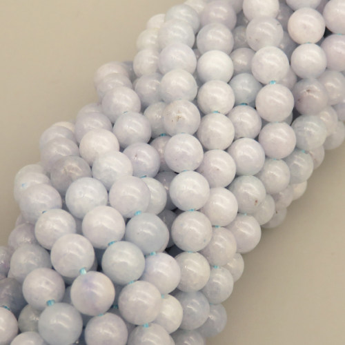 Natural Aquamarine Beads Strands,Round,Light Blue,6mm,Hole:0.8mm,about 63 pcs/strand,about 22 g/strand,5 strands/package,14.96"(38cm),XBGB05840ablb-L020