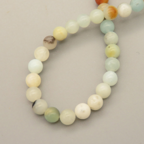 Natural Amazonite Beads Strands,Round,Cyan Green,4mm,Hole:0.8mm,about 95 pcs/strand,about 9 g/strand,5 strands/package,14.96"(38cm),XBGB05848ablb-L020