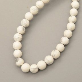 Natural Howlite Beads Strands,Round,White,4mm,Hole:0.8mm,about 95 pcs/strand,about 9 g/strand,5 strands/package,14.96"(38cm),XBGB05884bbov-L020