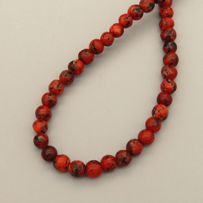 Natural Dalmation Jasper Beads Strands,Round,Maroon,4mm,Hole:0.8mm,about 95 pcs/strand,about 9 g/strand,5 strands/package,14.96"(38cm),XBGB05886vbmb-L020