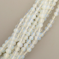 Natural Opalite & Opal Beads Strands,Round,Milky,4mm,Hole:0.8mm,about 95 pcs/strand,about 9 g/strand,5 strands/package,14.96"(38cm),XBGB05890baka-L020