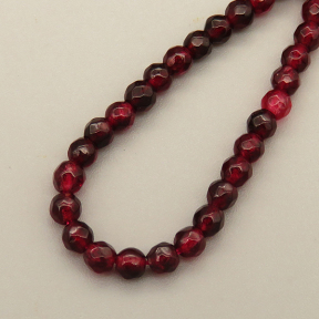 Natural Agate Beads Strands,Round,Faceted,Dark Purple,Dyed,3mm,Hole:0.8mm,about 126 pcs/strand,about 6 g/strand,5 strands/package,14.96"(38cm),XBGB05920bbml-L020