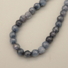 Natural Agate Beads Strands,Round,Faceted,Dark Gray,Dyed,3mm,Hole:0.8mm,about 126 pcs/strand,about 6 g/strand,5 strands/package,14.96"(38cm),XBGB05936bbml-L020