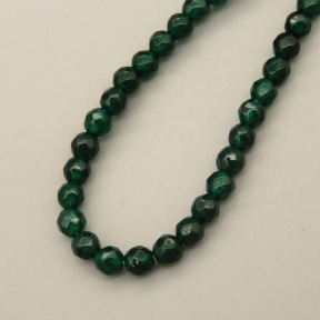 Natural Agate Beads Strands,Round,Faceted,Dark Green,Dyed,3mm,Hole:0.8mm,about 126 pcs/strand,about 6 g/strand,5 strands/package,14.96"(38cm),XBGB05948bbml-L020
