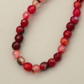 Natural Agate Beads Strands,Round,Faceted,Red Wine,3mm,Hole:0.8mm,about 126 pcs/strand,about 6 g/strand,5 strands/package,14.96"(38cm)