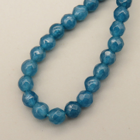 Natural Agate Beads Strands,Round,Faceted,Ink-blue Colour,4mm,Hole:0.8mm,about 95 pcs/strand,about 9 g/strand,5 strands/package,14.96"(38cm)