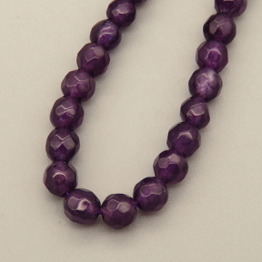 Natural Agate Beads Strands,Round,Faceted,Dark Purple,4mm,Hole:0.8mm,about 95 pcs/strand,about 9 g/strand,5 strands/package,14.96"(38cm)