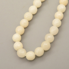 Natural Agate Beads Strands,Round,Faceted,Milky,4mm,Hole:0.8mm,about 95 pcs/strand,about 9 g/strand,5 strands/package,14.96"(38cm)