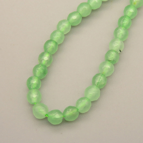 Natural Agate Beads Strands,Round,Faceted,Light Green,4mm,Hole:0.8mm,about 95 pcs/strand,about 9 g/strand,5 strands/package,14.96"(38cm)