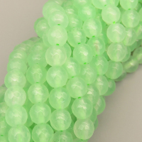 Natural Agate Beads Strands,Round,Faceted,Light Green,6mm,Hole:0.8mm,about 63 pcs/strand,约 22 g/strand,5 strands/package,14.96"(38cm),XBGB06308ablb-L020