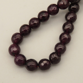 Natural Agate Beads Strands,Round,Faceted,Dark Purple,6mm,Hole:0.8mm,about 63 pcs/strand,约 22 g/strand,5 strands/package,14.96"(38cm),XBGB06316ablb-L020