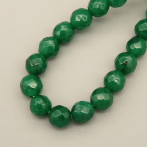 Natural Agate Beads Strands,Round,Faceted,Malachite Green,6mm,Hole:0.8mm,about 63 pcs/strand,约 22 g/strand,5 strands/package,14.96"(38cm),XBGB06324ablb-L020
