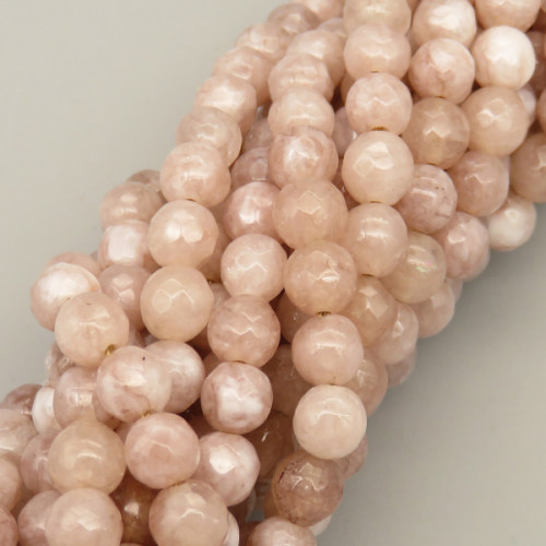 Natural Agate Beads Strands,Round,Faceted,Asaka Champagne,6mm,Hole:0.8mm,about 63 pcs/strand,约 22 g/strand,5 strands/package,14.96"(38cm),XBGB06330ablb-L020