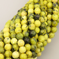Natural Agate Beads Strands,Round,Faceted,Khaki, Black,6mm,Hole:0.8mm,about 63 pcs/strand,约 22 g/strand,5 strands/package,14.96"(38cm),XBGB06344ablb-L020