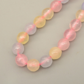 Natural Agate Beads Strands,Round,Faceted,Pastel,6mm,Hole:0.8mm,about 63 pcs/strand,约 22 g/strand,5 strands/package,14.96"(38cm),XBGB06350ablb-L020