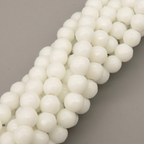 Natural Agate Beads Strands,Round,Faceted,White,6mm,Hole:0.8mm,about 63 pcs/strand,约 22 g/strand,5 strands/package,14.96"(38cm),XBGB06360ablb-L020