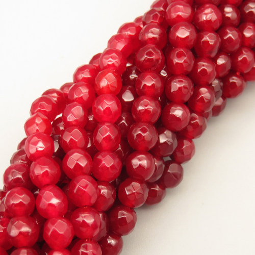 Natural Agate Beads Strands,Round,Faceted,Red Wine,6mm,Hole:0.8mm,about 63 pcs/strand,约 22 g/strand,5 strands/package,14.96"(38cm),XBGB06362ablb-L020