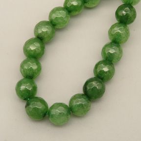 Natural Agate Beads Strands,Round,Faceted,Light Dark Green,6mm,Hole:0.8mm,about 63 pcs/strand,约 22 g/strand,5 strands/package,14.96"(38cm),XBGB06382ablb-L020