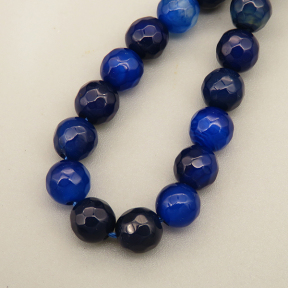 Natural Agate Beads Strands,Round,Faceted,Deep Royal Blue,6mm,Hole:0.8mm,about 63 pcs/strand,约 22 g/strand,5 strands/package,14.96"(38cm),XBGB06408ablb-L020