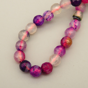 Natural Agate Beads Strands,Round,Faceted,Purple,6mm,Hole:0.8mm,about 63 pcs/strand,约 22 g/strand,5 strands/package,14.96"(38cm),XBGB06448ablb-L020