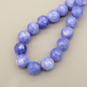 Natural Agate Beads Strands,Round,Faceted,Purple Blue,8mm,Hole:1mm,about 47 pcs/strand,about 36 g/strand,5 strands/package,14.96"(38cm),XBGB06472vbnb-L020