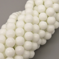 Natural Agate Beads Strands,Round,Faceted,White,8mm,Hole:1mm,about 47 pcs/strand,about 36 g/strand,5 strands/package,14.96"(38cm),XBGB06486vbnb-L020