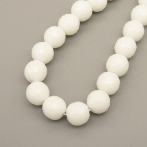 Natural Agate Beads Strands,Round,Faceted,White,8mm,Hole:1mm,about 47 pcs/strand,about 36 g/strand,5 strands/package,14.96"(38cm),XBGB06486vbnb-L020