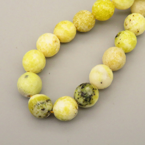 Natural Agate Beads Strands,Round,Faceted,Dark Yellow Black,8mm,Hole:1mm,about 47 pcs/strand,about 36 g/strand,5 strands/package,14.96"(38cm),XBGB06492vbnb-L020